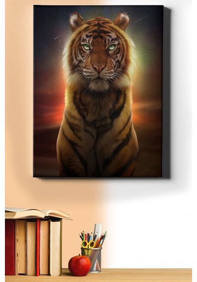 Webstyle Sayılarla Boyama Seti Kasnaklı Kaplan Ve Gece 60 X 75 Cm