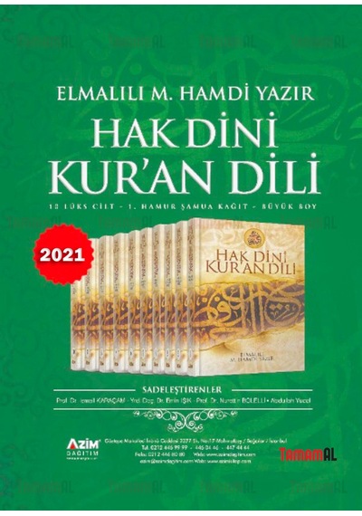 Hak Dini Kur'an Dili 10 Kitap Takım  - Elmalılı Muhammed Hamdi Yazır  - Azim Dağıtım
