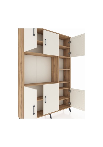 Arges Dolap 10 Raflı 6 Kapaklı 132x30x195 Çam-aytaşı/çam Çam Arges Dolap 10 Raflı 6 Kapaklı 132x30x195 Çam-aytaşı/çam Çam