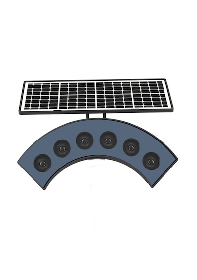 Güneş Enerjili Su Geçirmez Dış Mekan Ağaç Spotu 6 Ledli Solar Bahçe Dekoru Sütun Aydınlatma Gün Işığı