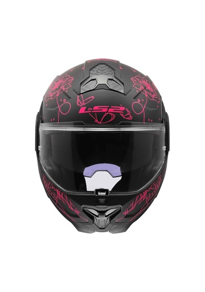 Ls2 Advant 2 Sophia Çene Açılır Kask Siyah - Pembe