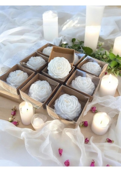 Bernami Vazo Pinterest Özel Tasarım 20 Adet Gül Şakayık Mum Nişan Nikah Düğün Kına Hediyelik Diğer