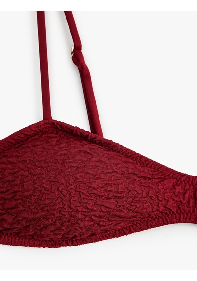 Koton Dokulu Straplez Bikini Üstü Fuşya 6sak10070mm