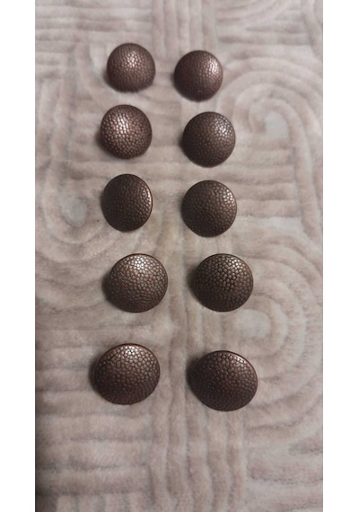 Bakır Kaaplama Metal Düğme 24 Boy 14 Mm 10 Adet