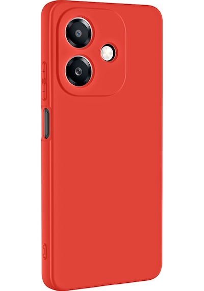 Adige Oppo A3 Uyumlu Kılıf Lansman Içi Kadife Silikon Kırmızı