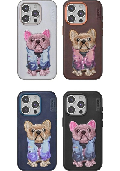 Durukar Apple, Uyumlu iPhone 15 Pro Max Cute Desenli Kapak - Lacivert