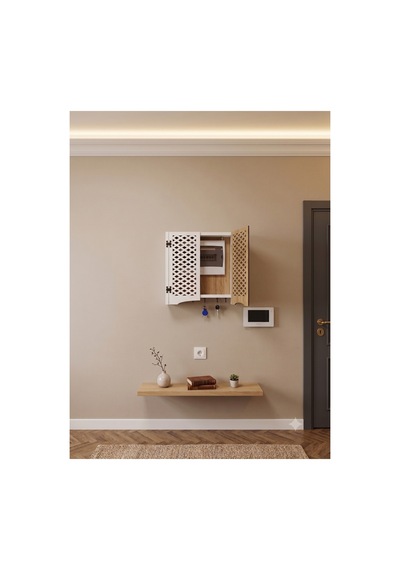 Elektrik Pano Düzenleyici Duvar Düzenleyici Ahşap Dekoratif Beyaz Kutu Anahtarlık Baklava Beyaz Elektrik Pano Düzenleyici Duvar Düzenleyici Ahşap Dekoratif Beyaz Kutu Anahtarlık Baklava Beyaz