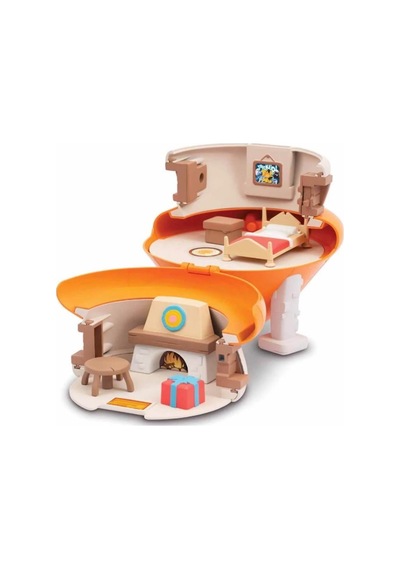 Gioc-hi Prezio-si Şirirnler Şakacı'nın Mantar Evi Anahtarlı Taşınabilir İki Katlı 19 Cm Oyuncak Set Şirinler