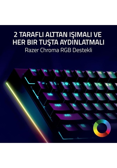 Razer Blackwidow V4 Pro%75 - Kablosuz Çalışırken Değiştirilebilir