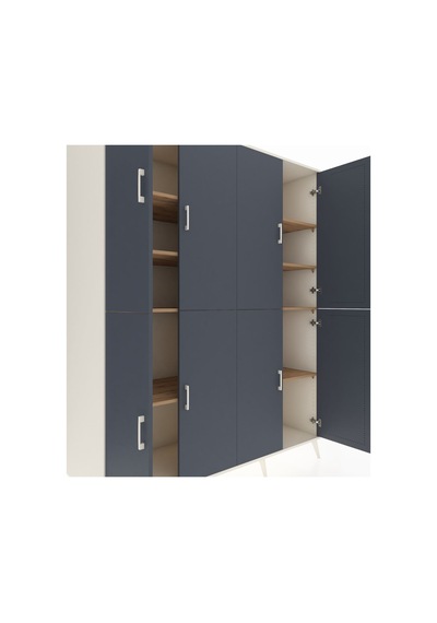 Kronos Gardrop 8 Raflı 8 Kapaklı 176x59x221 Aytaşı-antrasit/çam Beyaz Kronos Gardrop 8 Raflı 8 Kapaklı 176x59x221 Aytaşı-antrasit/çam Beyaz