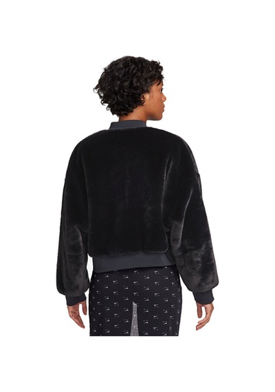 Nike Geniş Kalıp Kadın Günlük Çift Taraflı Bomber Ceket W Sportswear Fb8692-010 Siyah Bej