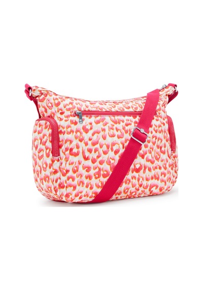 Kipling Kıplıng Gabb Orta Boy Omuz Çantası Pembe Latın Cheetah Pembe