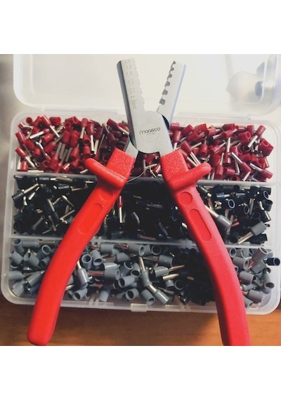 1350 Adet Maasco Kablo Yüksük 1,0-1,5-2,5 Mm Setli + Yyt-22 Pense