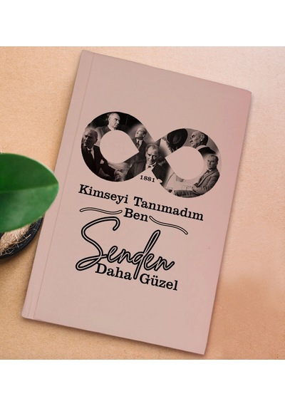 Bk Gift Kimseyi Tanımadım Ben Atatürk Temalı Pembe Sert Kapaklı Defter Ve Middle Kupa Seti-4, Arkadaşa Hediye, Yeni İş Hediyesi, Doğum Günü Hediyesi