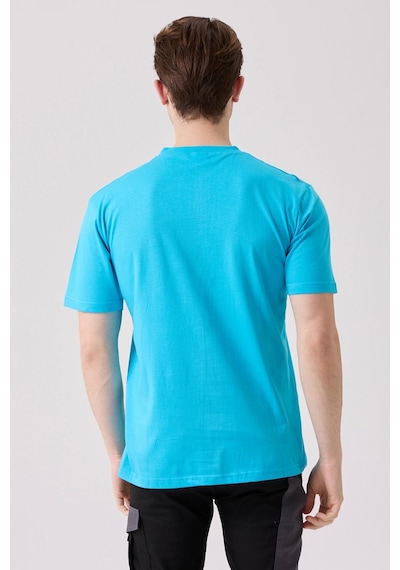 Galanthus V Yaka T-shirt - Nefes Alabilir, Rahat Ve Sade Tasarım Turkuaz