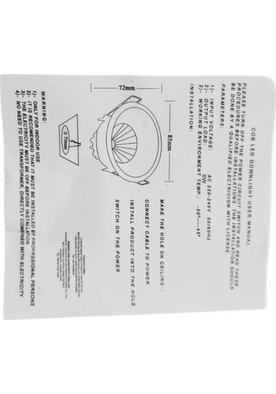 6 Watt Led Spot Trafolu Beyaz Kasa Beyaz Işık Yce-n5 2adet