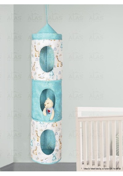 Lexroo Baby 3 Gözlü Askılı Cepli Düzenleyici Mavi
