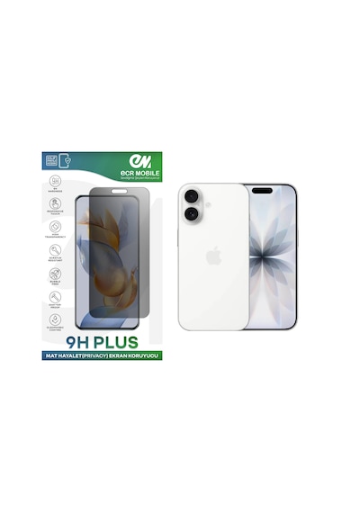 Apple Uyumlu   iPhone 17 İle Ekran Koruyucu 9h Esnek Nano Kırılmayan Mat Hayalet Privacy