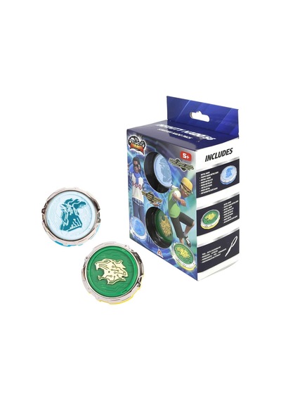 Infinity Nado Başlangıç Paketi Gold Warrior Phoenix & Lightning Leopard Çift Metal Topaç Seti Diğer