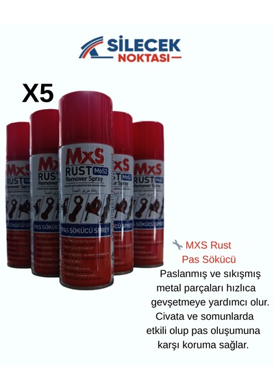 Mxs Rust Çok Amaçlı Güçlü Pas Sökücü Sprey 200ml 70055 5 Adet