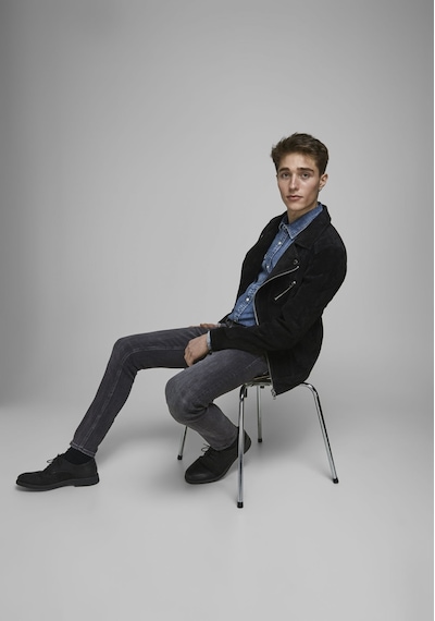 Jack & Jones Slim Fit Düşük Bel Siyah Erkek Kot Pantolon 12159030 Siyah