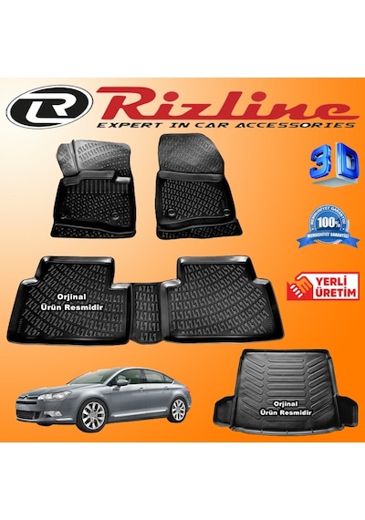 Citröen C5 3D Paspas + Bagaj Havuzu 2008-2016 Arası Set Rizline N11.7360