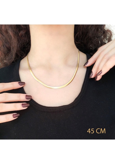 Çelik İtalyan Zincir Altın Kaplama 3 Mm Zn-135 Altın