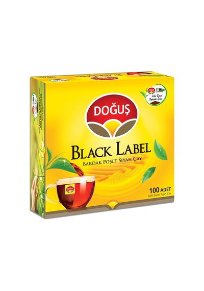 Doğuş Black Label Bardak Poşet Çay 100'lü 200 G - 5 Adet Tarı