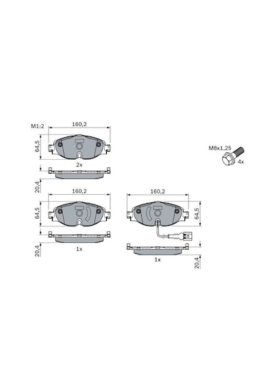 Vw Golf 7 2.0Gti 2013-2020 Bosch Ön Balata N11.1685