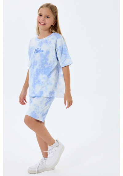 Rolypoly Kız Çocuk Mavi Bermuda Takım 5274-49694 Mavi