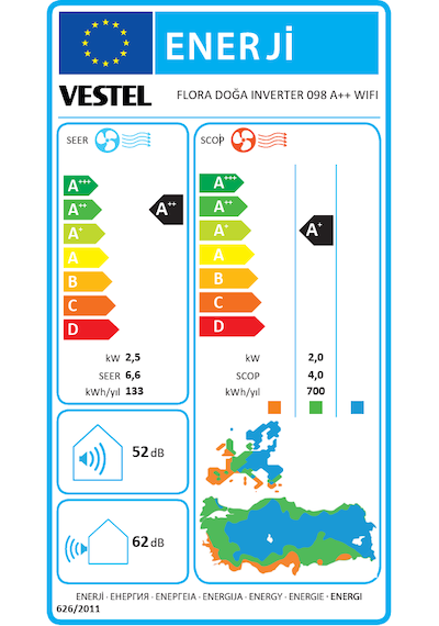 Vestel Flora Doğa 10000 BTU Inverter Duvar Tipi Klima