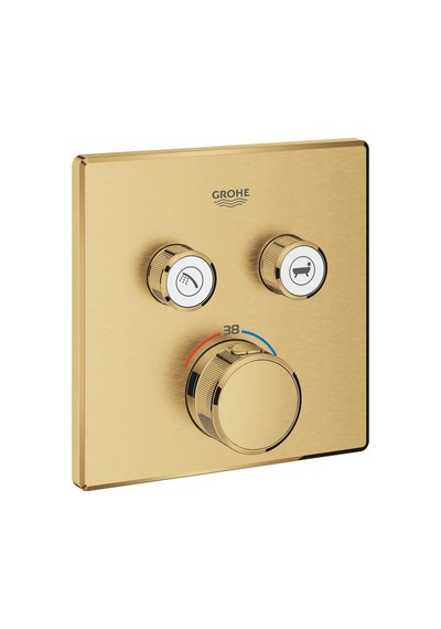 Grohe Grohtherm Smartcontrol Çift Valfli Akış Kontrollü Ankastre Termostatik Duş Bataryası - 29124Gn0 Altın