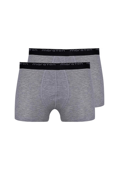 Maraton 2'li Erkek Gri Melanj Boxer Gri Melanj