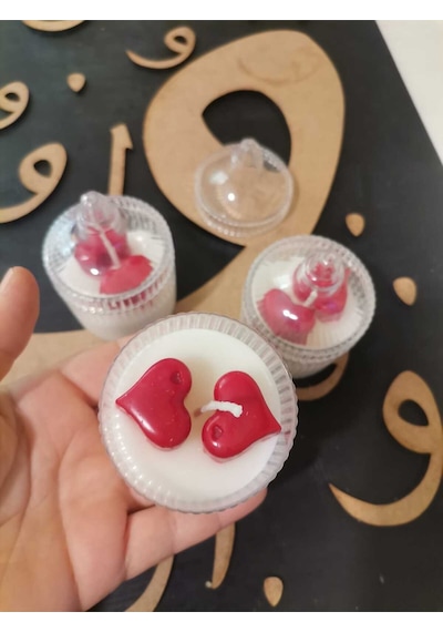 Bernami Mumluk Şamdanpinterest Dekoratif Mum Papatya Kalp Sevgili Mumu - 1 Adet Diğer