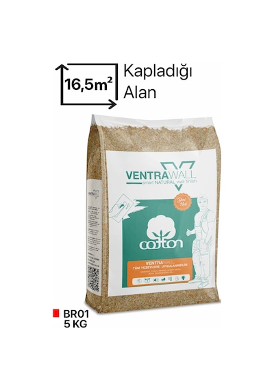 Ventrawall Kahverengi Pamuk Sıva - Canlı Sıva - Br01 - 5 Kg