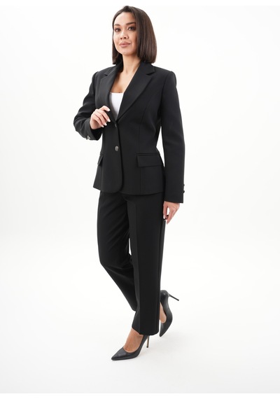 Velnara Moda Siyah Modern Klasik Kadın Takım Elbise - Düğme Detaylı Ceket & Dar Paça Pantolon Siyah - 942454823 Siyah Velnara Moda Siyah Modern Klasik Kadın Takım Elbise - Düğme Detaylı Ceket & Dar Paça Pantolon Siyah - 942454823 Siyah