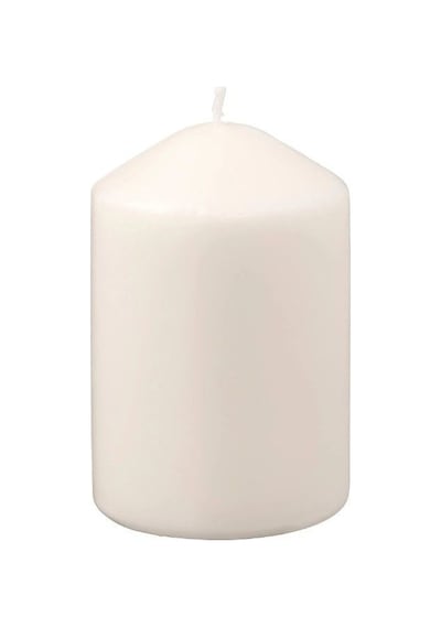 Ikea Lättnad Cam Kaplı Kokulu Mum 6,8 X 10 Cm Kokusuz Beyaz