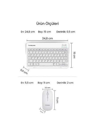 Beyaz Kablosuz Klavye Ve Mouse Seti