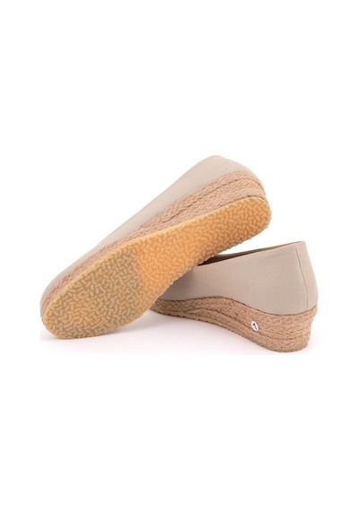 Star Tombis Bej Özel İmalat Elişi Günlük Rahat 3cm Anne Ayakkabısı Dolgu Topuklu Gova3cm-0025