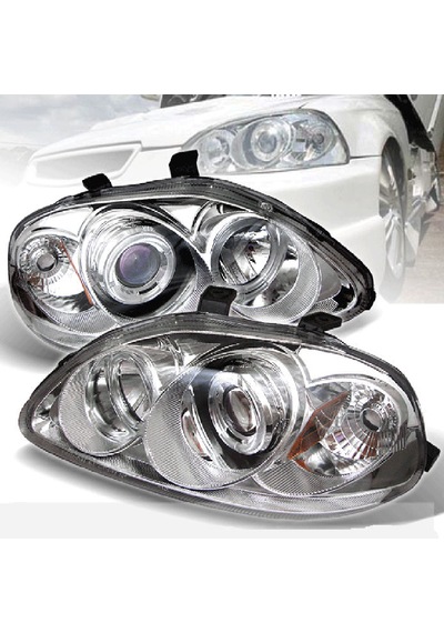 Honda Civic 1999-2001 Sedan H.b Krom Angel Eyes Ön Far
