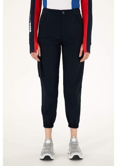 U.S. Polo Assn. Kadın Lacivert Jogger Fit Kanvas Pantolon 50291219-VR033