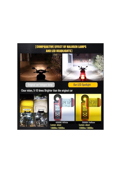Motosiklet Led Sis Sürüş Lambaları, 4 Fonksiyonlu 3 Renk Hepsi Bir Arada, Beyaz/uzun Far, Amblem/kısa Far, Buz Mavisi/gündüz Sürüş Lambası, Flaşör/uyarı Spot Işık Motosiklet Led Sis Sürüş Lambaları, 4 Fonksiyonlu 3 Renk Hepsi Bir Arada, Beyaz/uzun Far, Amblem/kısa Far, Buz Mavisi/gündüz Sürüş Lambası, Flaşör/uyarı Spot Işık