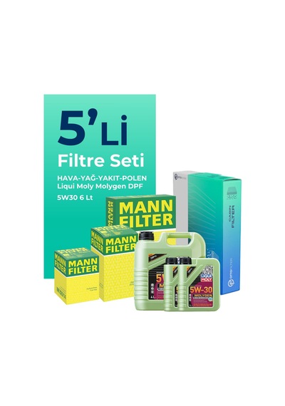 Mann Range Rover Vogue 3.0 Dizel Filtre Bakım Seti Liqui Moly Motor Yağlı (2017-2021) 5 Li -