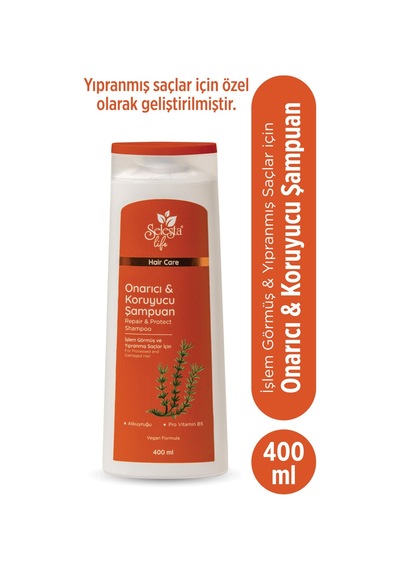 Selesta Life Atkuyruğu Bitki Özü Ve Provitamin B5 Özlü Onarıcı & Koruyucu Şampuan Yıpranmış Saçlar İçin 400 Ml