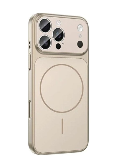 İphone 15 Pro Max Uyumlu Ag Glass Koruyucu Kılıf İphone 17 Pro Max Görünümlü Gold