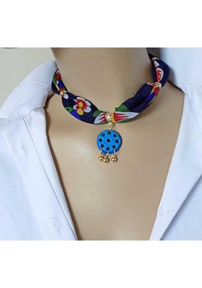 Yörük Otantik Güneş Süryani Taşı Kolye 4 Farklı Renk Seçeneği Kırmızı Siyah Saks Lacivert
