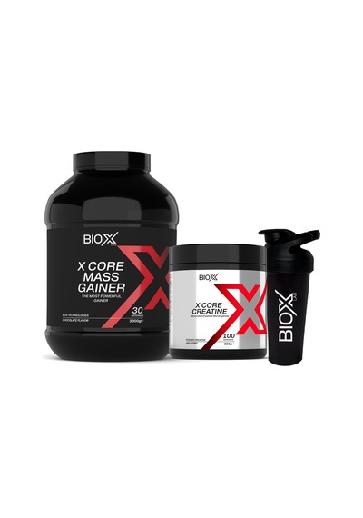 Mass Gainer Çikolata 3 Kg 30 Servis + Kreatin 300 Gr 100 Servis + Shaker Çikolata
