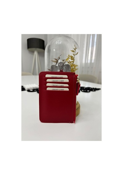 Store Kadın Şık Kullanışlı Kartlık Kırmızı
