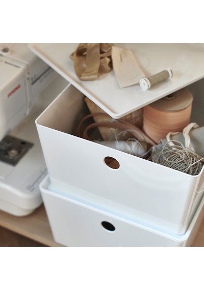 Ikea Kuggıs Kapaklı Depolama Kutusu 26 X 35 X 15 Cm Beyaz