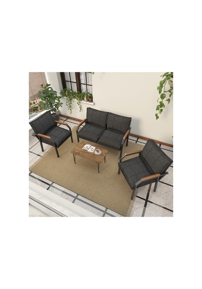 Mygusi Hayal Balkon, Bahçe, Cafe, Metal Kanepe Koltuk Takımı , Bahçe Mobilyası, 211 Sehpalı - Antrasit Mygusi Hayal Balkon, Bahçe, Cafe, Metal Kanepe Koltuk Takımı , Bahçe Mobilyası, 211 Sehpalı - Antrasit